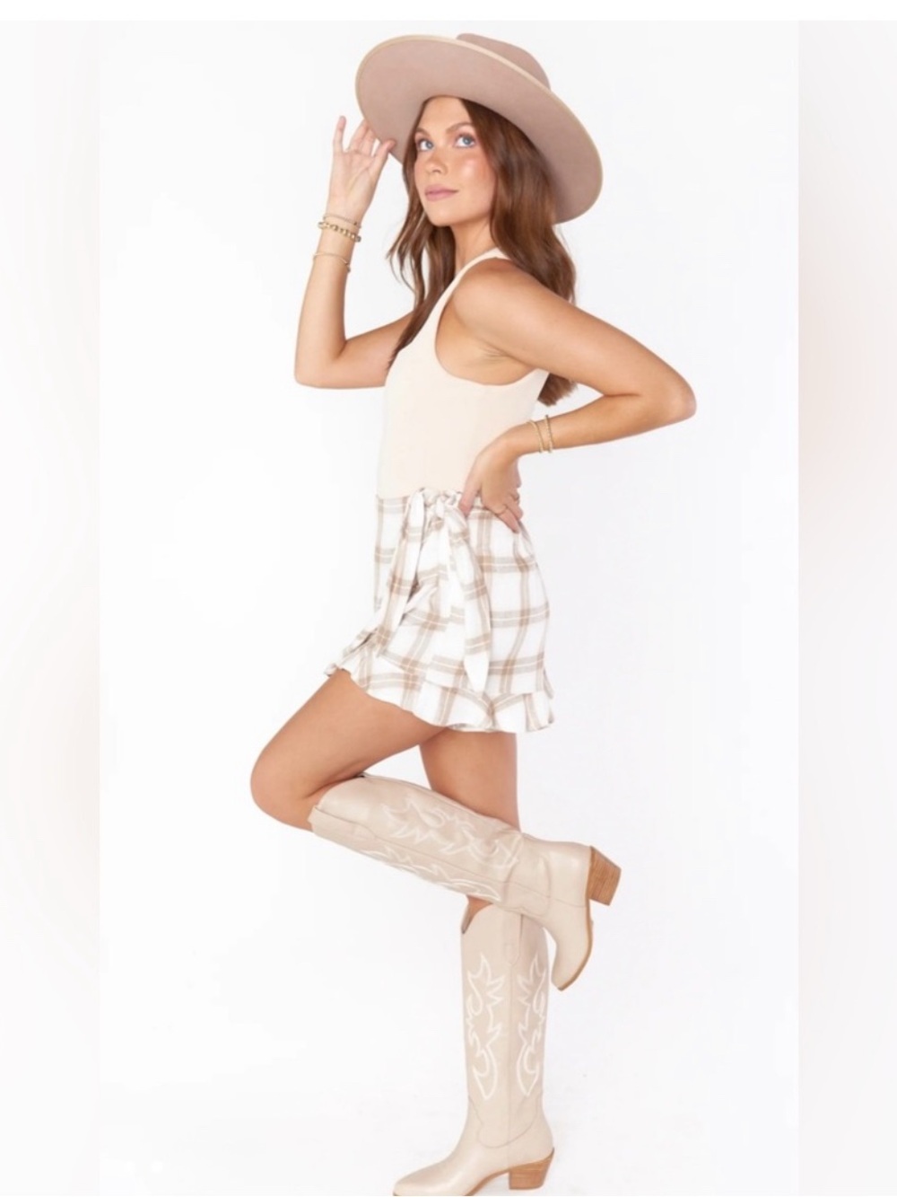 Show Me Your MuMu Valley Skort Everyday Plaid NWT - Picture 3 of 4